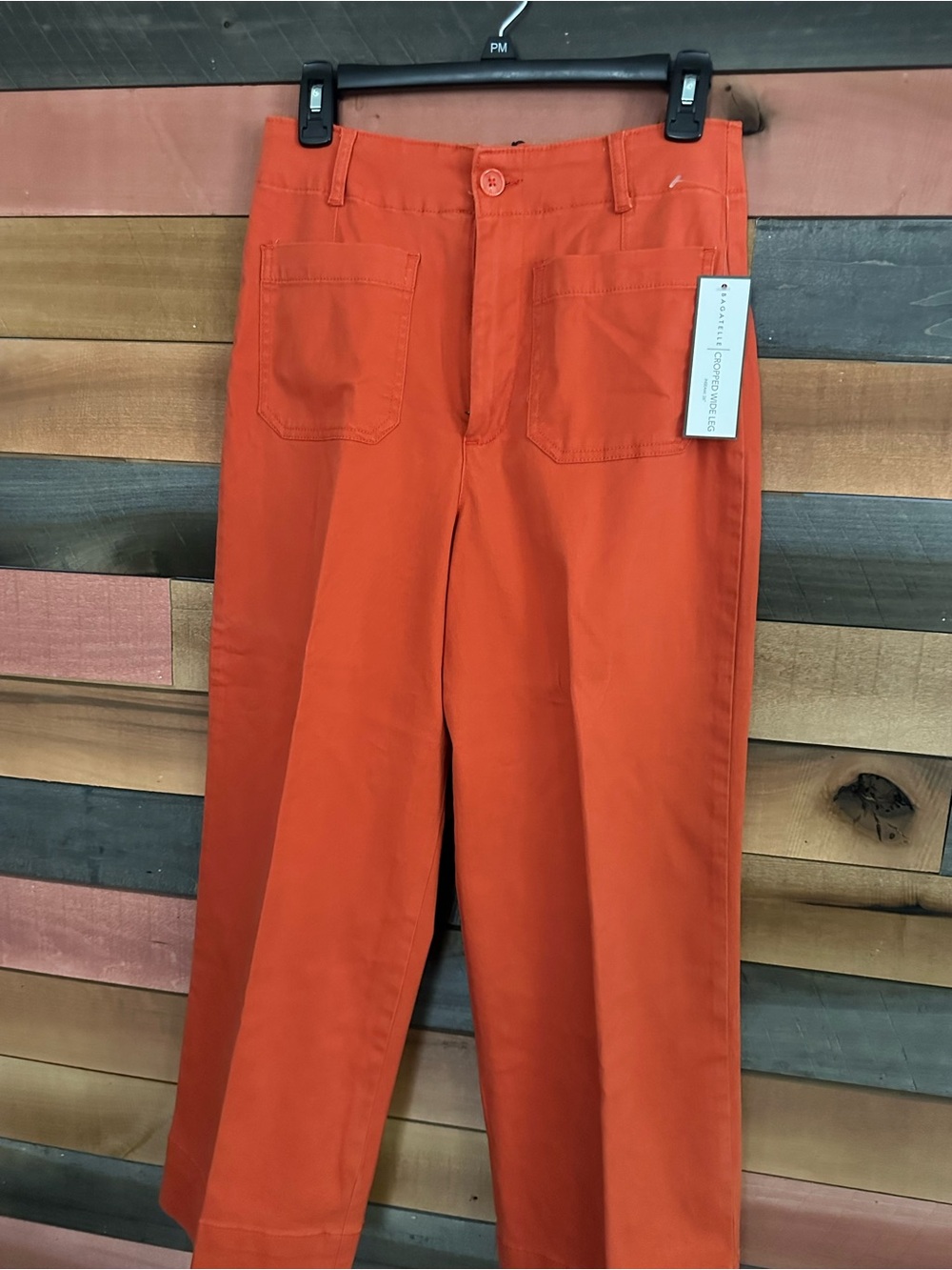 NWT Bagatelle Cropped Cotton Wide Leg Twill Pants Sedona - Picture 4 of 8